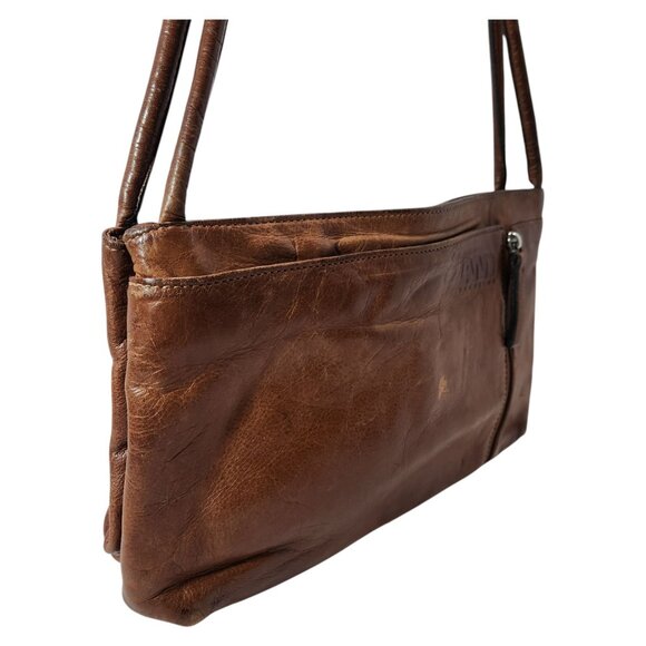 Land Trentino Distressed Leather Shoulder Bag Made in Columbia - Picture 5 of 13